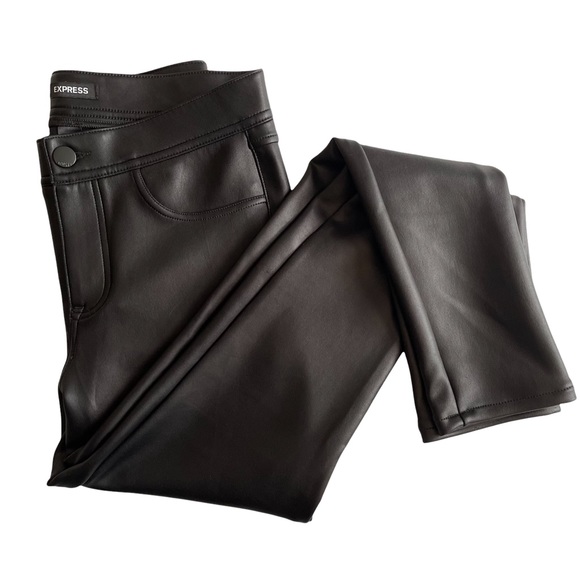 Express Black Faux Leather Pants